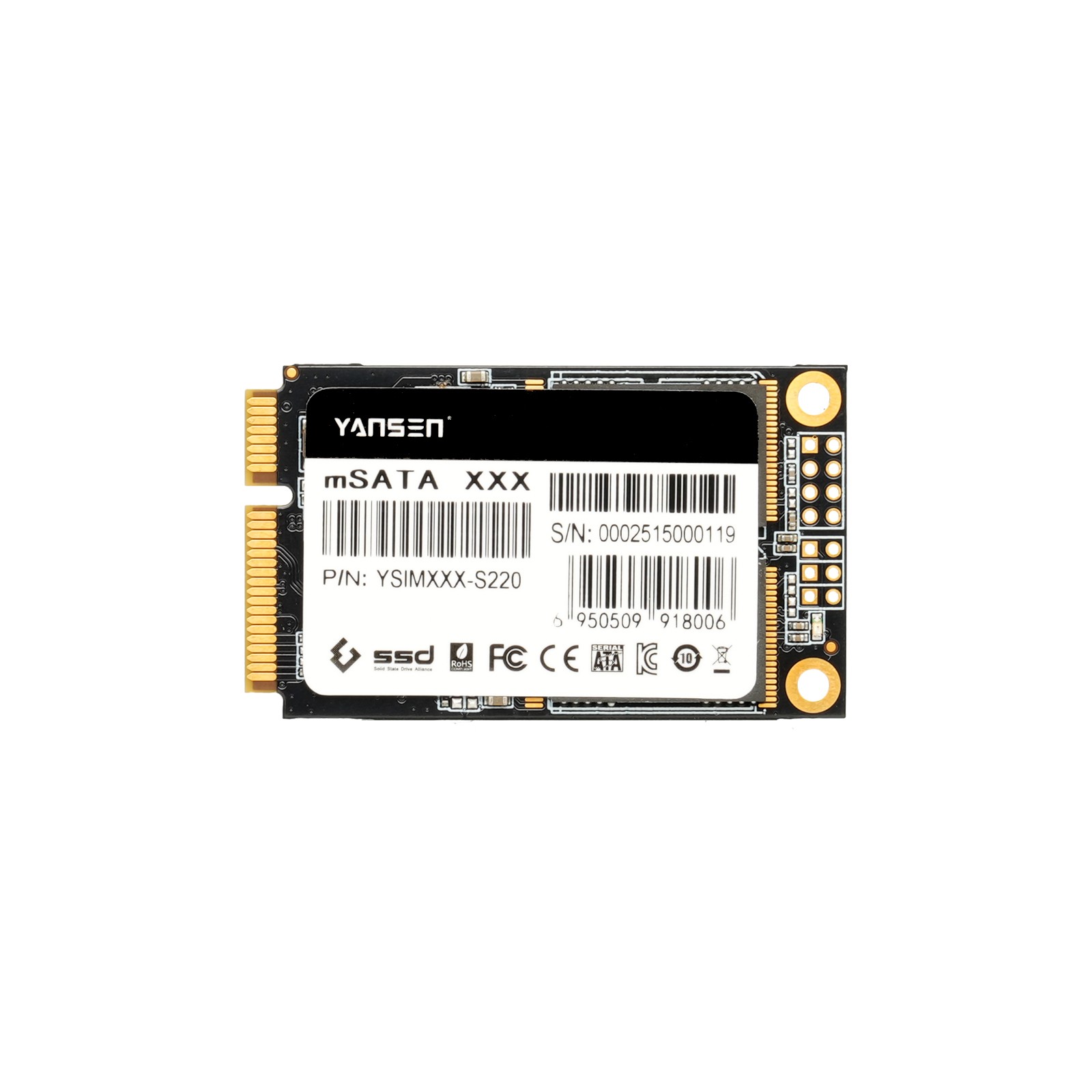 YSIMXXX-S220 mSATA工控級(jí)固態(tài)硬盤