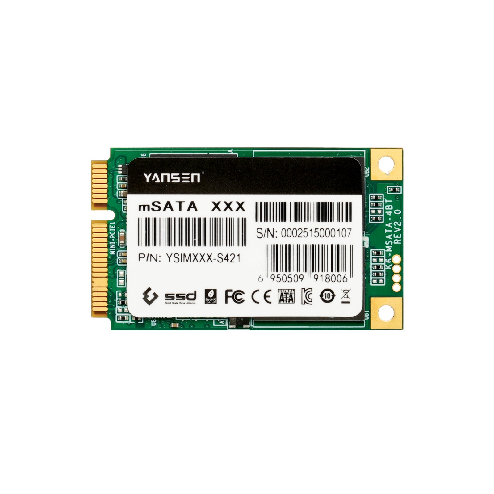 YSIMXXX-S421 mSATA工控級(jí)固態(tài)硬盤